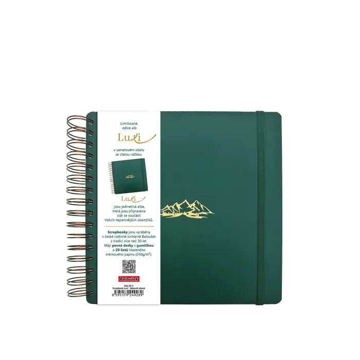 Hlavný obrázok produktu Scrapbook Luxi - 210x210 - lamino - lahvově zelená