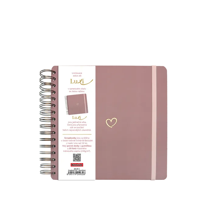 Hlavný obrázok produktu Scrapbook Luxi - 210x210 - lamino - starorůžová