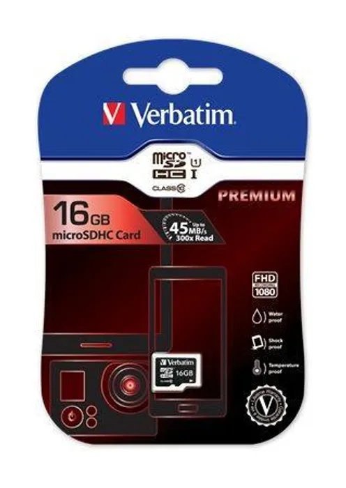 Hlavný obrázok produktu SecureDigital SDHC 16GB micro paměťová karta , Class 10, Verbatim