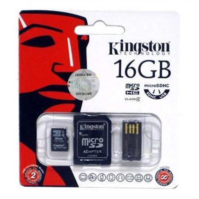 Hlavný obrázok produktu SecureDigital SDHC 16GB micro paměťová karta s adaptérem, Class 4, Kingston