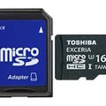 Ďalší obrázok produktu SecureDigital SDHC "Exceria" 16 GB mikro pamäťová karta, UHS 3, s adaptérom, TOSHIBA