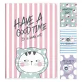Linkovaný zošit A5 / 72 listový M&G s PVC obalom So Many Cats Pastel (4 vzory)