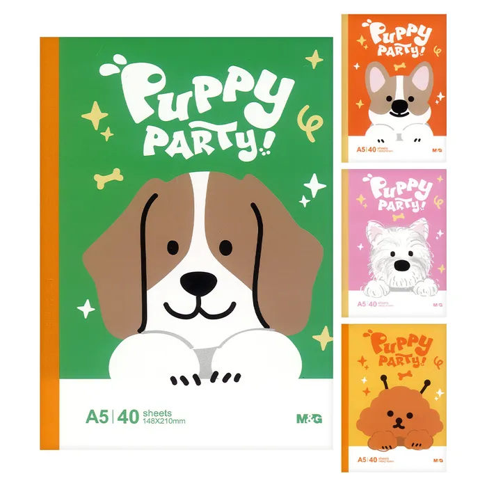 Hlavný obrázok produktu Sešit linkovaný A5 M&G Puppy Party! (4 designy)