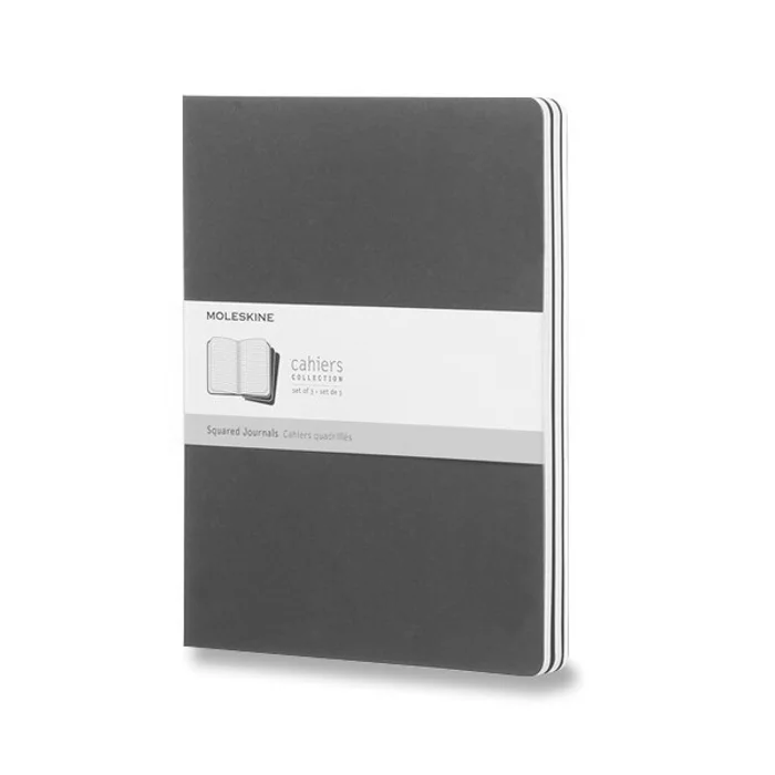 Hlavný obrázok produktu Sešity Moleskine Cahier - tvrdé desky XL, čtverečkovaný, 3 ks, černý