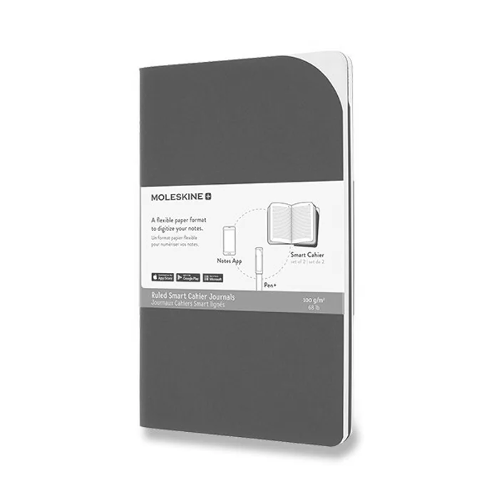 Hlavný obrázok produktu Sešity Moleskine Smart - měkké desky L, linkované, 2 ks, černé