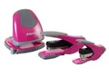Spinkacia "EasyTouch 30 Half Strip", ružovo-sivá, 24/6, 30 listov, s plochým spinkaním, REX