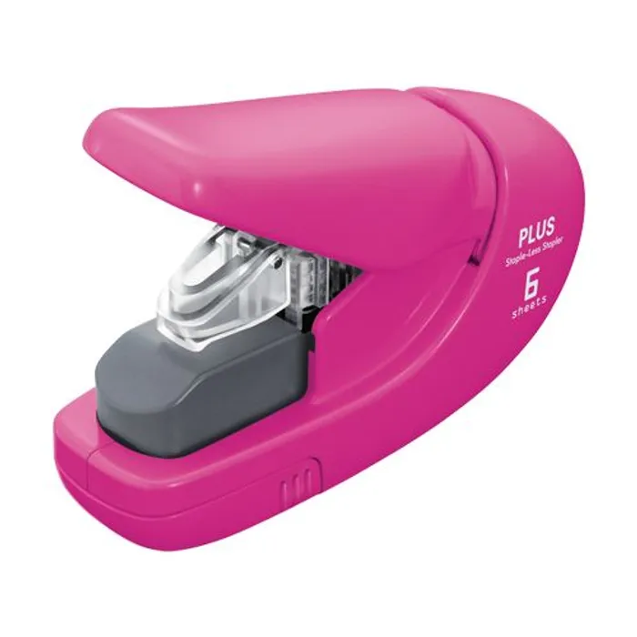 Hlavný obrázok produktu Sešívačka PLUS Clinch mini 106AB (na 6 listů) růžová - NEPOTŘEBUJE SPONKY