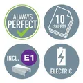 Zošívačka Wow, ružová, elektrická, No.10, 10 listov, LEITZ