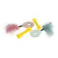 Ďalší obrázok produktu Set 4ks trubičiek s perím, hračka pre mačky, 15 cm