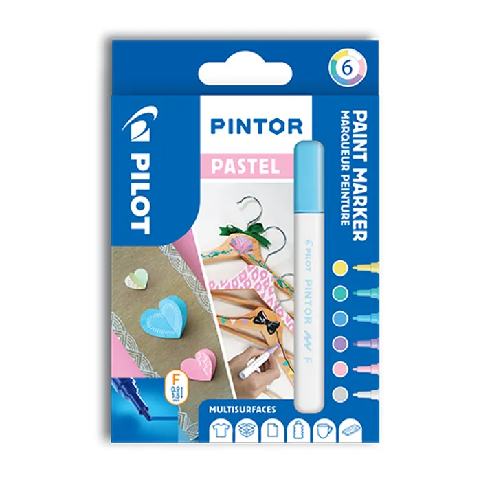 Hlavný obrázok produktu Set dekorativních popisovačů "Pintor F", pastelová, 6 barev, 1 mm, PILOT