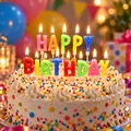 Ďalší obrázok produktu Sada sviečok na špajdli "HAPPY BIRTHDAY" 65 mm [1 sada]