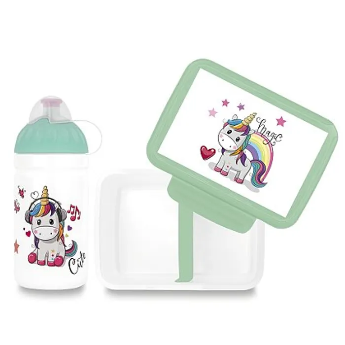 Hlavný obrázok produktu Set Zdravá lahev 0,5 l a Zdravá sváča - Magic unicorn