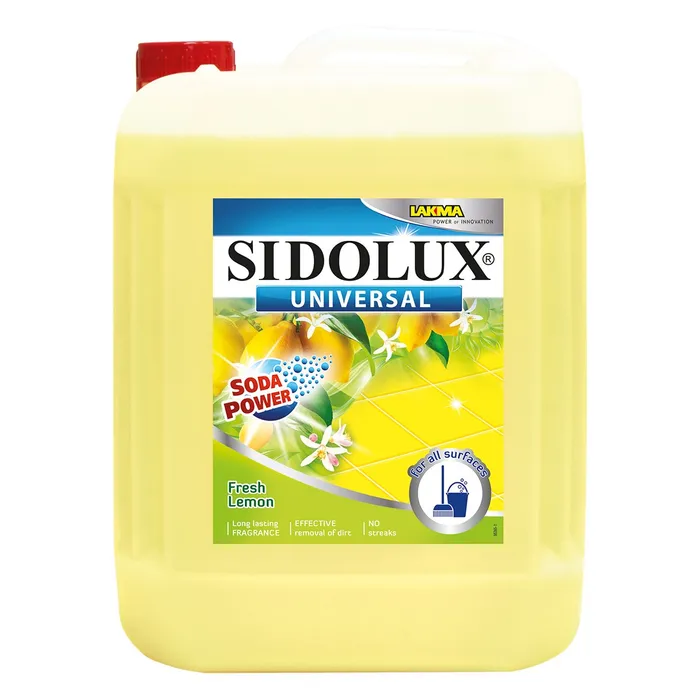 Hlavný obrázok produktu Sidolux Universal Soda Svěží citron mycí prostředek na všechny omyvatelné podlahy 5 l