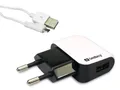 Sieťová nabíjačka, micro USB, univerzálna, 1000 mAh, SANDBERG, biela