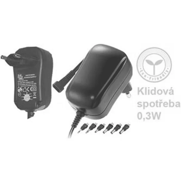 Hlavný obrázok produktu Síťový adaptér, 220V (el.síť), 3-12V, 1000mA, univerzální, stabilizovaný
