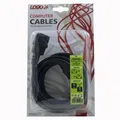 Ďalší obrázok produktu Sieťový kábel 230V predlžovací, C13-C14, 3m, VDE approved, čierny, Logo, blister