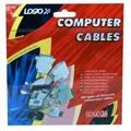 Ďalší obrázok produktu Sieťový kábel 230V predlžovací, C13-C14, 3m, VDE approved, čierny, Logo, blister