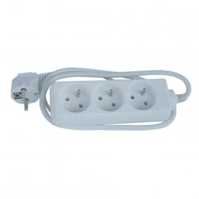 Hlavný obrázok produktu Síťový kabel 230V prodlužovací, CEE7 (vidlice)-zásuvka 3x, 3m, VDE approved, bílý