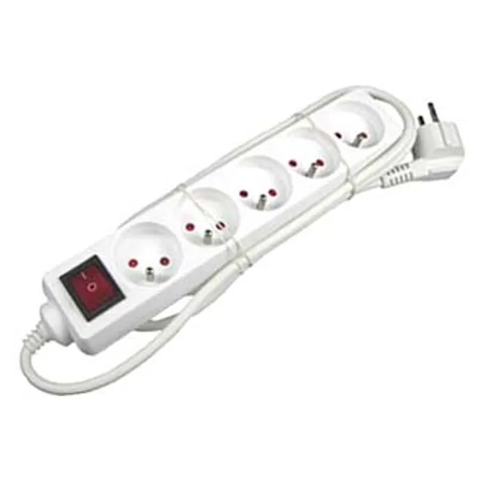 Hlavný obrázok produktu Síťový kabel 230V prodlužovací, CEE7 (vidlice)-zásuvka 5x, 10m, VDE approved, bílá, s vyp