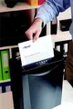 Skartovací stroj "Alpha C/C", křížový řez, 6 listů, REXEL