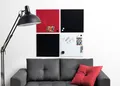 Sklenená magnetická tabuľa 80x60 cm - čierna