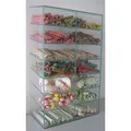 Ďalší obrázok produktu Sklenený zásobník na maškrty - panelák v51/š30/hl15/2x7polic
