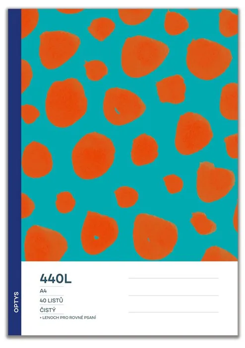 Hlavný obrázok produktu Školní sešit 440, čistý, s integrovaným lenochem, jahůdky