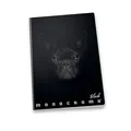 Školský zošit Pigna Monocromo Black A5, linajkový, mix motívov