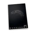 Školský zošit Pigna Monocromo Black A5, linajkový, mix motívov