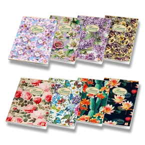 Školský zošit Pigna Nature Flowers A4, linajkový, 40 listov, mix motívov