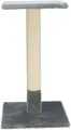 Škrabací stĺpik BEANA s odpočívadlom, 9 cm / 69 cm, sisal/plyš, sivá