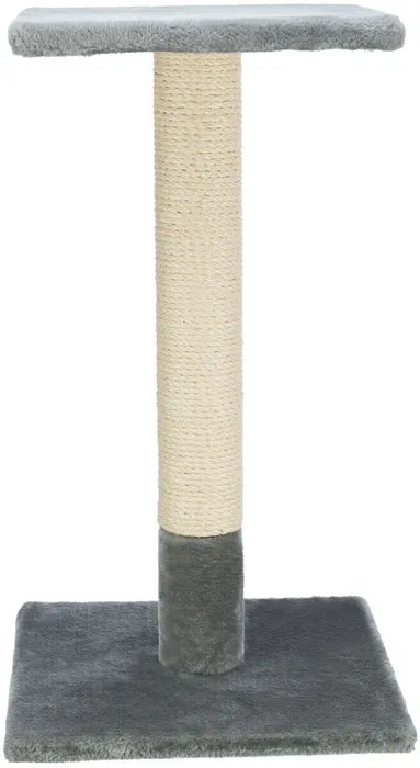 Hlavný obrázok produktu Škrabací sloupek BEANA s odpočívadlem, 9 cm / 69 cm, sisal/plyš, šedá