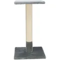 Škrabací stĺpik BEANA s odpočívadlom, 9 cm / 69 cm, sisal/plyš, sivá