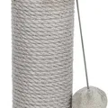 Ďalší obrázok produktu Škrabací sloupek LIVIA s plyšovou kuličkou, 64 cm, sisal/plyš, béžovošedá