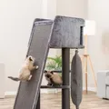 Ďalší obrázok produktu Škrabadlo ACTIVE, 96 x 38 / 122 cm, s lezeckou rampou, šedá