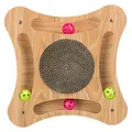 Ďalší obrázok produktu Škrabadlo v drevenom ráme, s hračkami, 35 × 4 × 35 cm