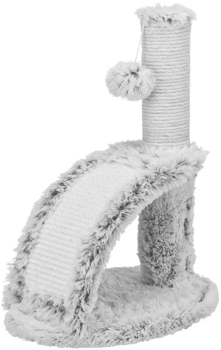 Hlavný obrázok produktu Škrabadlo WINNIE Junior s kartáčem, 43 cm, sisal/ dlouhovlasý plyš, šedá