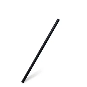 Slamka (bio-kompozit) opakovane použiteľná čierna `JUMBO` Ø8mm x 20cm [100 ks]