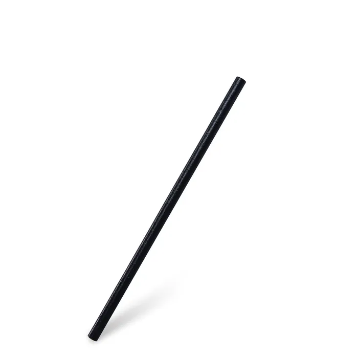 Hlavný obrázok produktu Slámka (bio-kompozit) opakovaně použitelná černá `JUMBO` Ø8mm x 20cm [100 ks]
