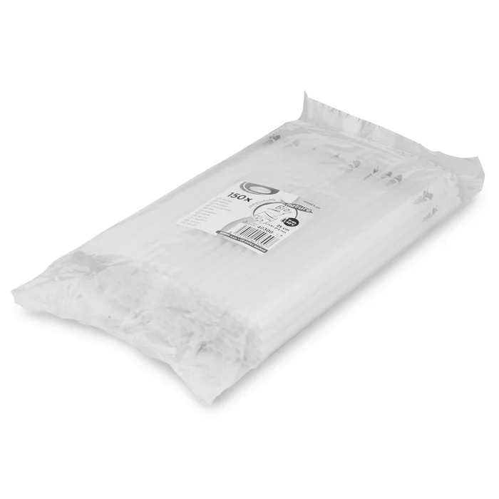 Hlavný obrázok produktu Slámka JUMBO bílá (PLA) -BIO- 25 cm, průměr 8 mm [150 ks]