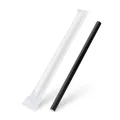 Slamka papierová čierna `JUMBO` priemer 12mm x 21cm jednotlivo balená [100 ks]