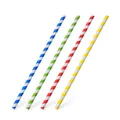 Ďalší obrázok produktu Slamka papierová Špirála farebný mix priemer 6mm x 20cm [25 ks]