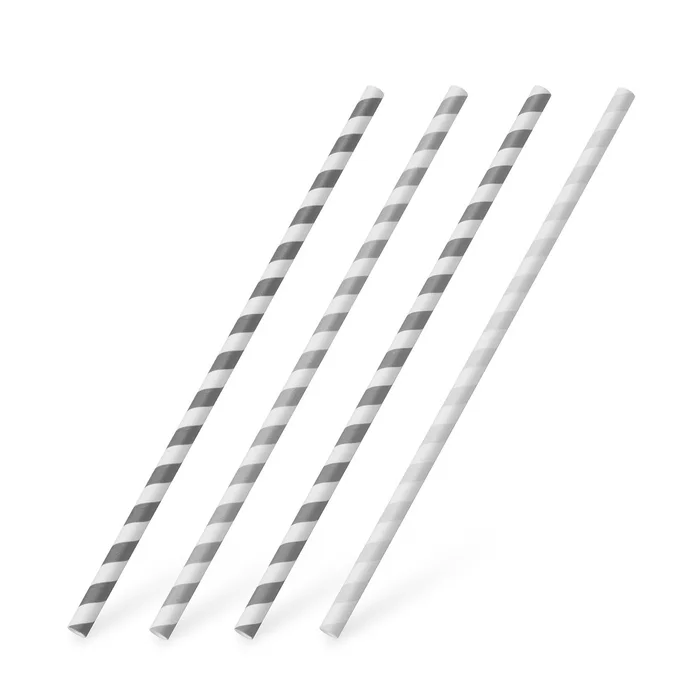 Hlavný obrázok produktu Slámka papírová rovná, barevný mix spirála 20 cm, průměr 6 mm [25 ks]