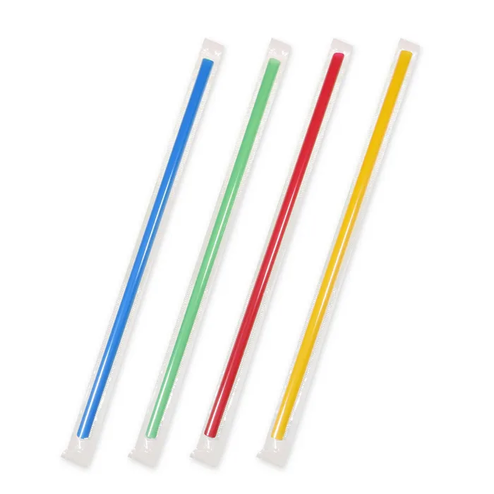 Hlavný obrázok produktu Slámky JUMBO plastové hygienicky balené 25,5 cm, průměr 8 mm [150 ks] (znovu použitelná)