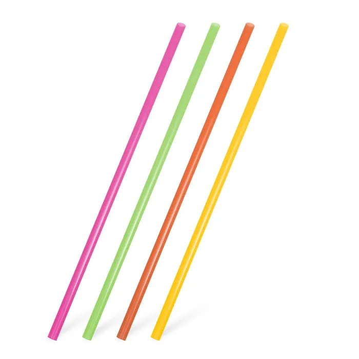 Hlavný obrázok produktu Slámky JUMBO plastové neon 25 cm, průměr 8 mm [150 ks] (znovu použitelná)