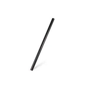 Slamky koktailové JUMBO plastové čierne 15 cm, priemer 8 mm [250 ks] (znova použiteľná)