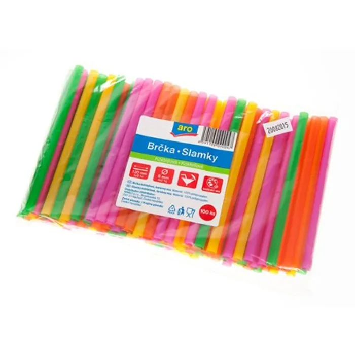 Hlavný obrázok produktu Slámky koktejlové JUMBO plastové mix barev 15 cm, průměr 8 mm [250 ks] (znovu použitelná)