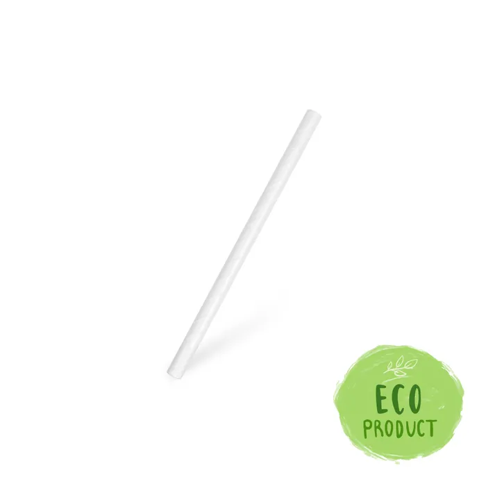 Hlavný obrázok produktu Slámky papírové JUMBO bílé 15 cm, průměr 8 mm BIO [100 ks]