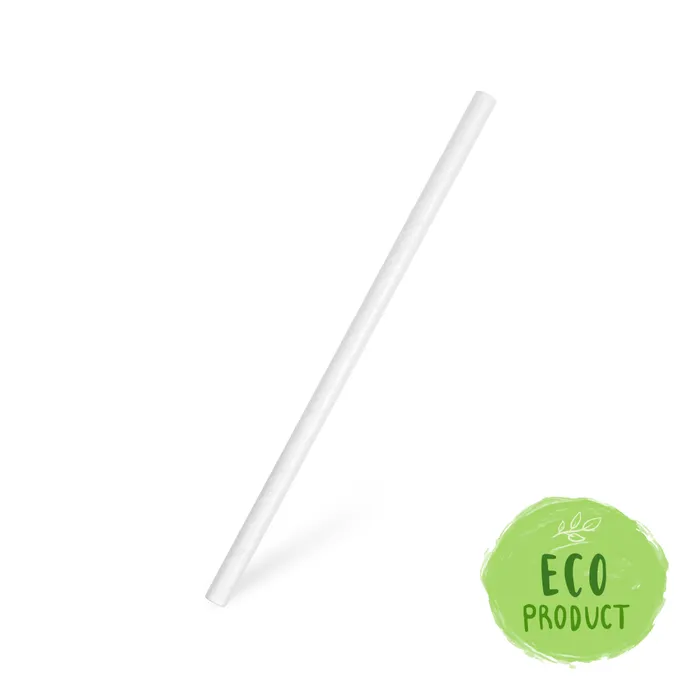 Hlavný obrázok produktu Slámky papírové JUMBO bílé 20 cm, průměr 8 mm BIO [100 ks]