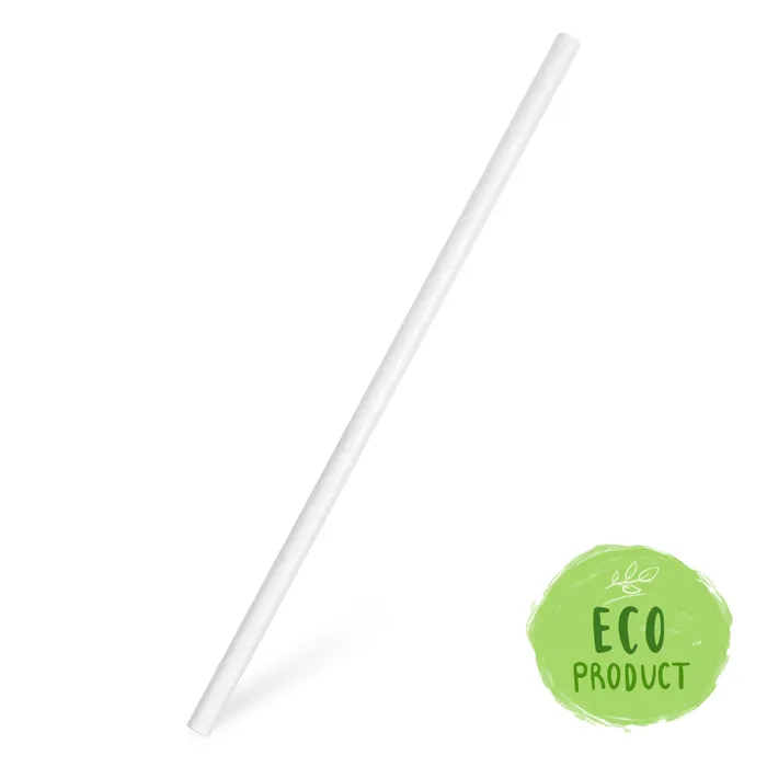 Hlavný obrázok produktu Slámky papírové JUMBO bílé 25 cm, průměr 8 mm BIO [100 ks]